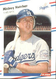 1988 Fleer Baseball Cards      516     Mickey Hatcher